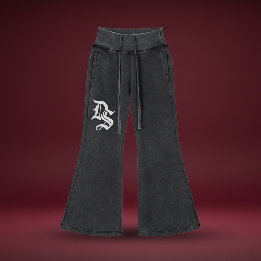 Vamp Initial Vintage Washed Flared Fleece Pants ODMPOD