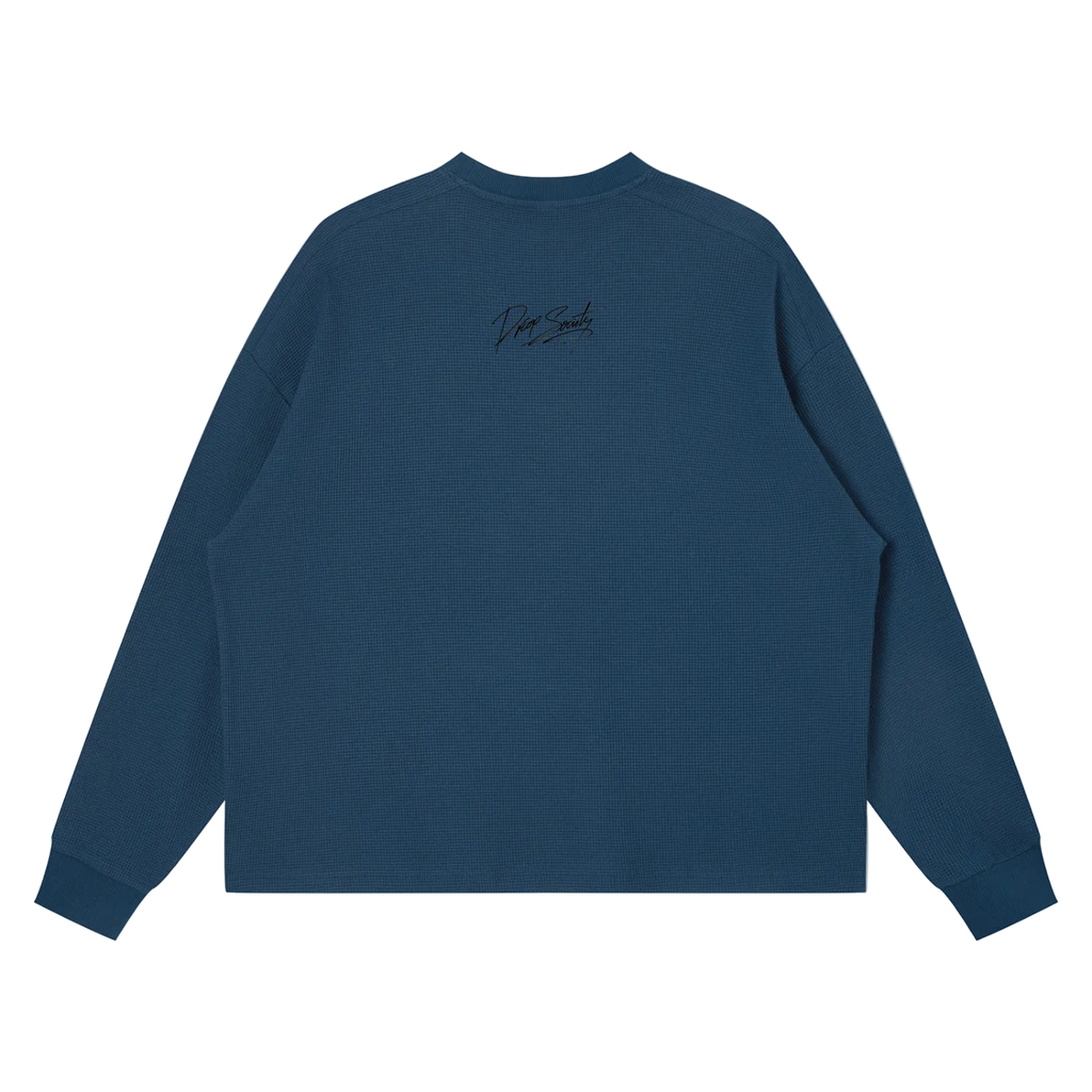 Unisex Waffle Boxy Long Sleeve T-Shirt ODMPOD