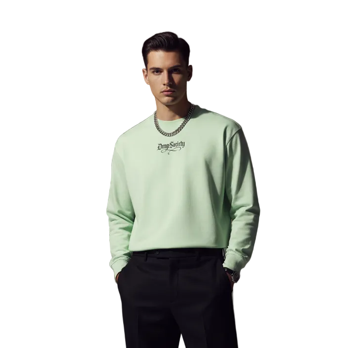 Drop Society Signature Essential Crewneck Long-Sleeve T-Shirt Drop Society