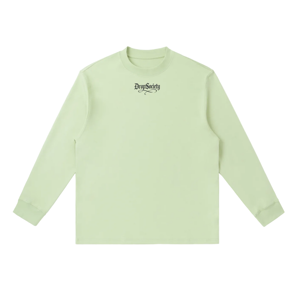 Drop Signature Essential Crewneck Long-Sleeve T-Shirt Drop Society