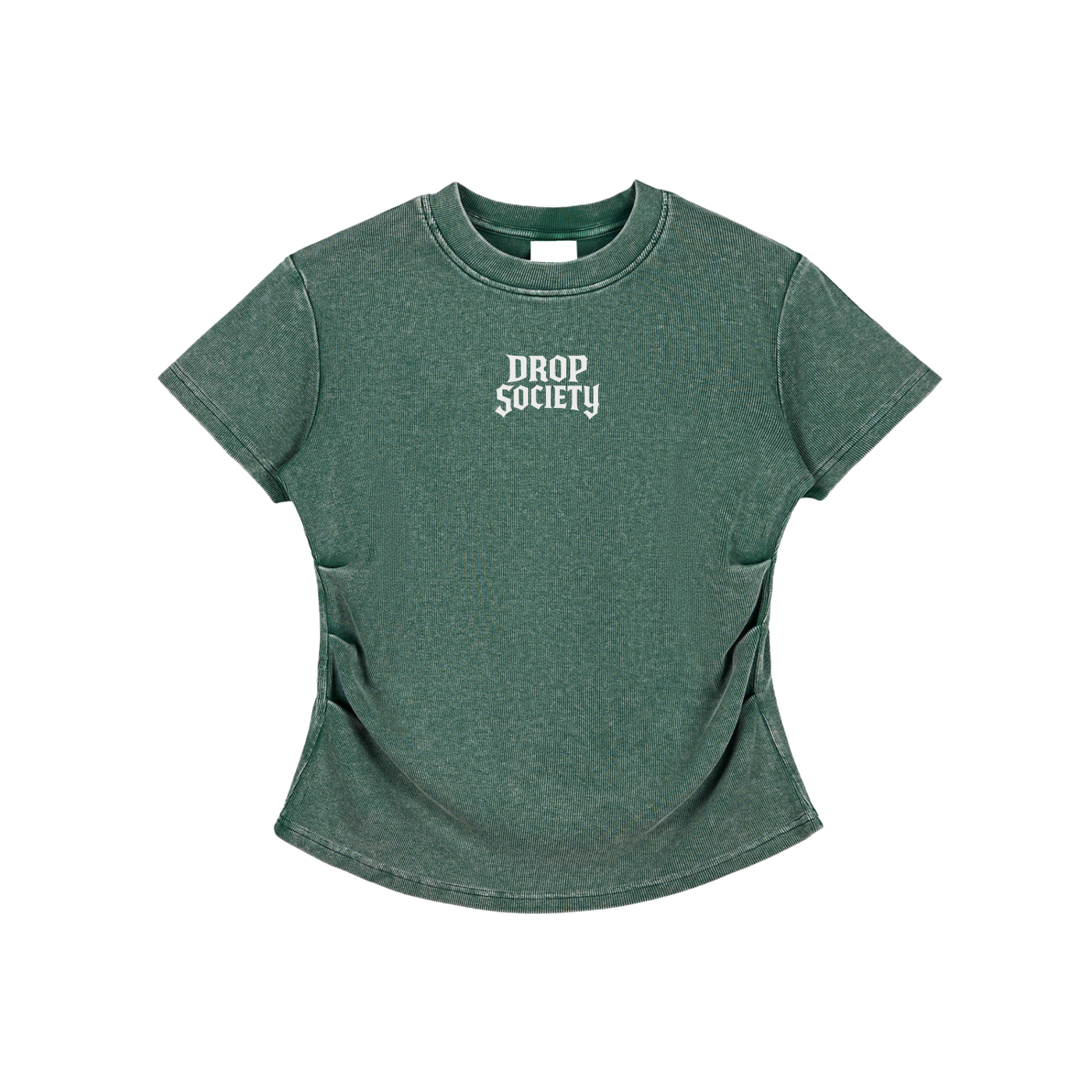 Vintaged-Wash Bodycon Cotton T-Shirt ODMPOD