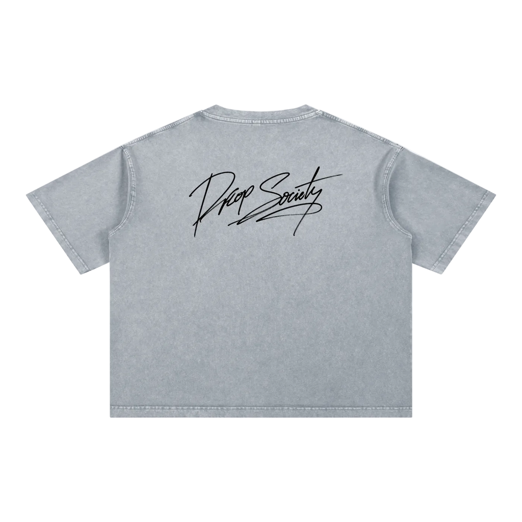 Mineral Wash Boxy Cotton T-Shirt ODMPOD