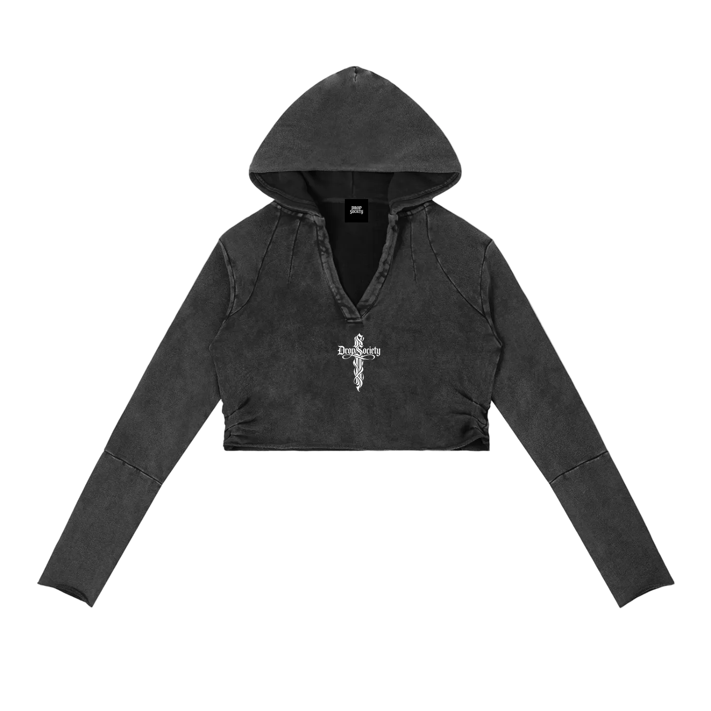 Perfect Sinner Vintage Washed Raw Edge Hoodie (Matches with pants) ODMPOD
