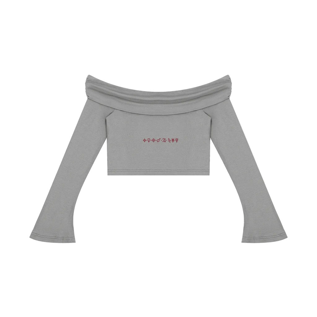 Sovereign Heart Off Shoulder Cropped Shirt ODMPOD