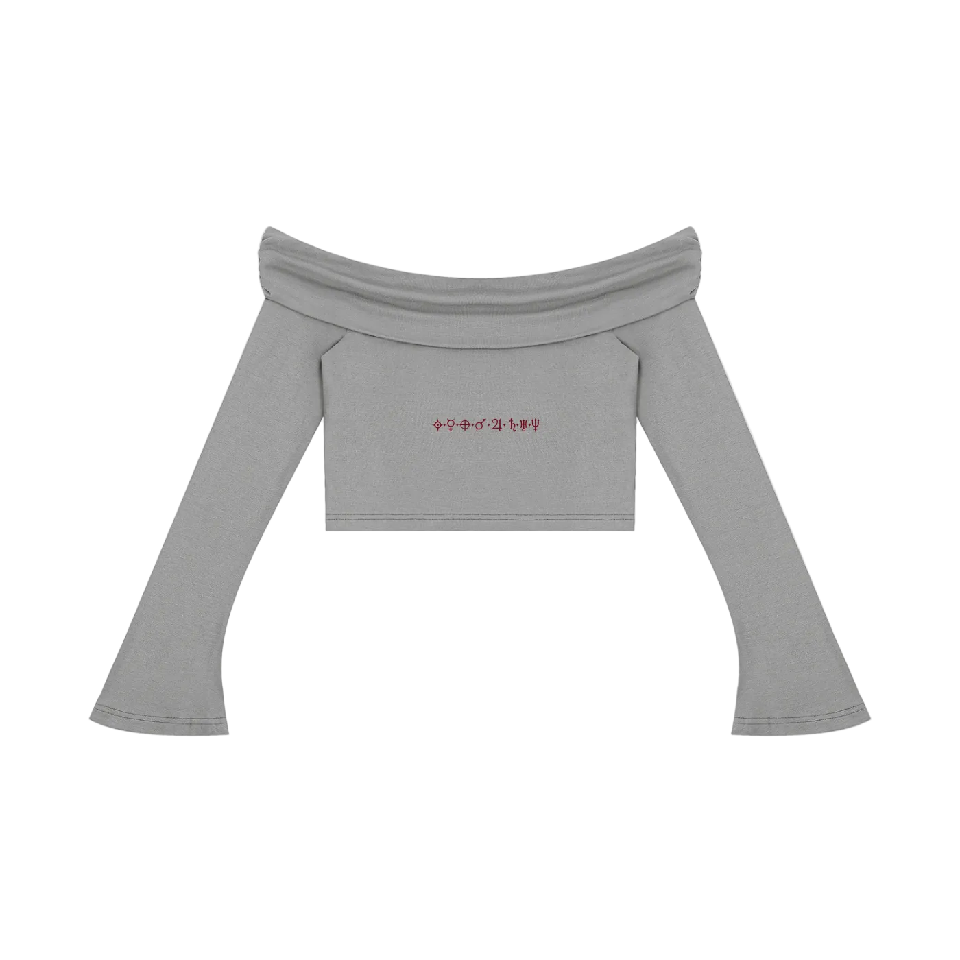 Sovereign Heart Off Shoulder Cropped Shirt ODMPOD