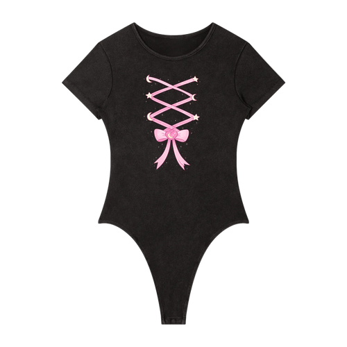 Women's Mineral Wash Crewneck Bodysuit ODMPOD