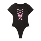 Women's Mineral Wash Crewneck Bodysuit Drop Society
