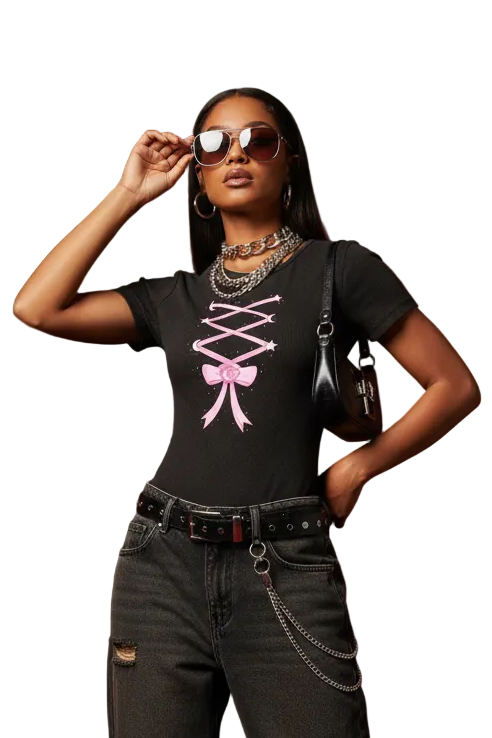 Women's Mineral Wash Crewneck Bodysuit Drop Society
