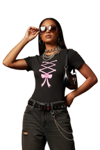 Women's Mineral Wash Crewneck Bodysuit Drop Society