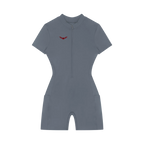 Sovereign Heart Quarter-Zip Short Sleeve Romper Drop Society