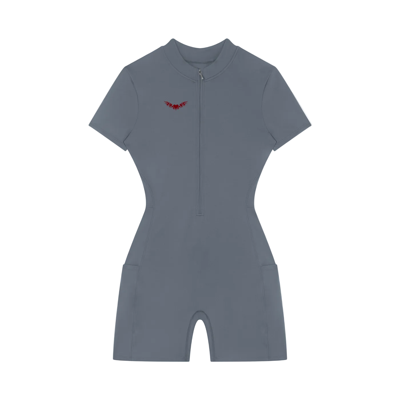 Sovereign Heart Quarter-Zip Short Sleeve Romper Drop Society