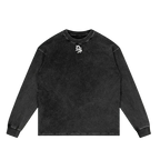Drop Signature Acid Wash Oversize Long Sleeve T-Shirt 