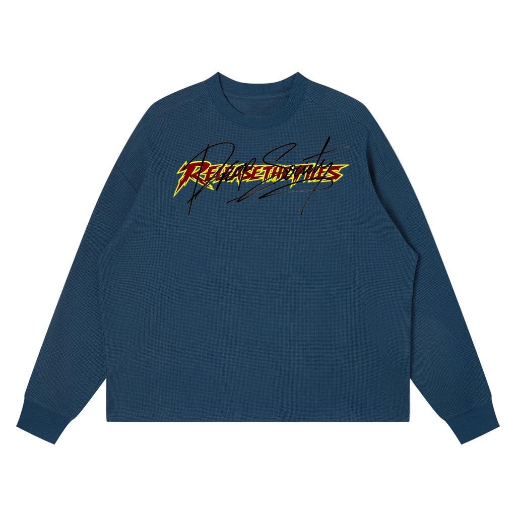 Unisex Waffle Boxy Long Sleeve T-Shirt ODMPOD