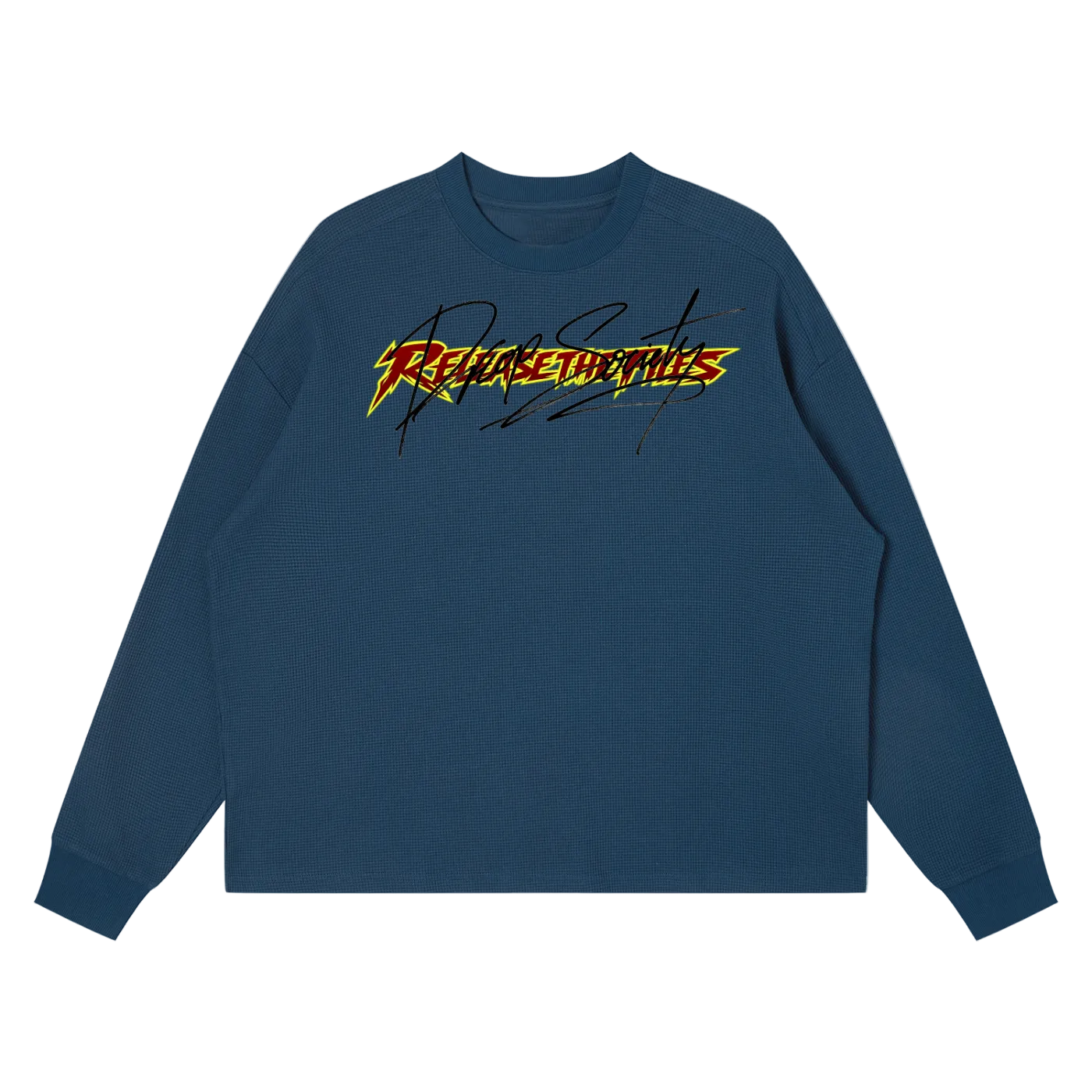 Unisex Waffle Boxy Long Sleeve T-Shirt ODMPOD