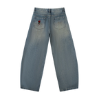 Men's Distressed Barrel Leg Jeans ODMPOD