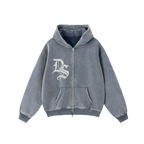 Initial Full Zip Boxy Fleece Hoodie 