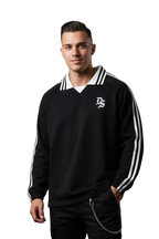Drop "Signature" Contrast Collar Sweatshirt Drop Society