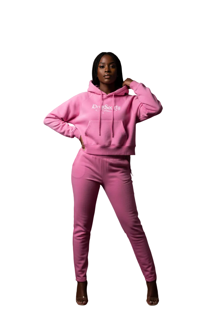 Drop Signature Snow Washed Cropped Hoodie