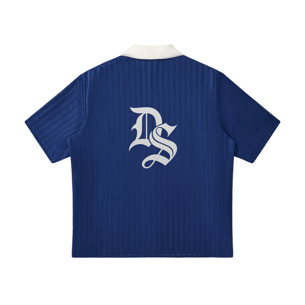 Contrast Collar Striped Soccer Jersey ODMPOD