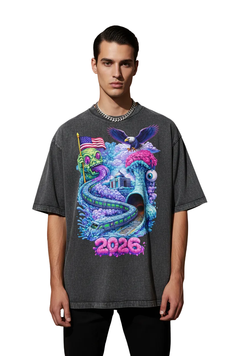 Conspiracy 2026 Heavyweight Snow Washed T-Shirt Drop Society