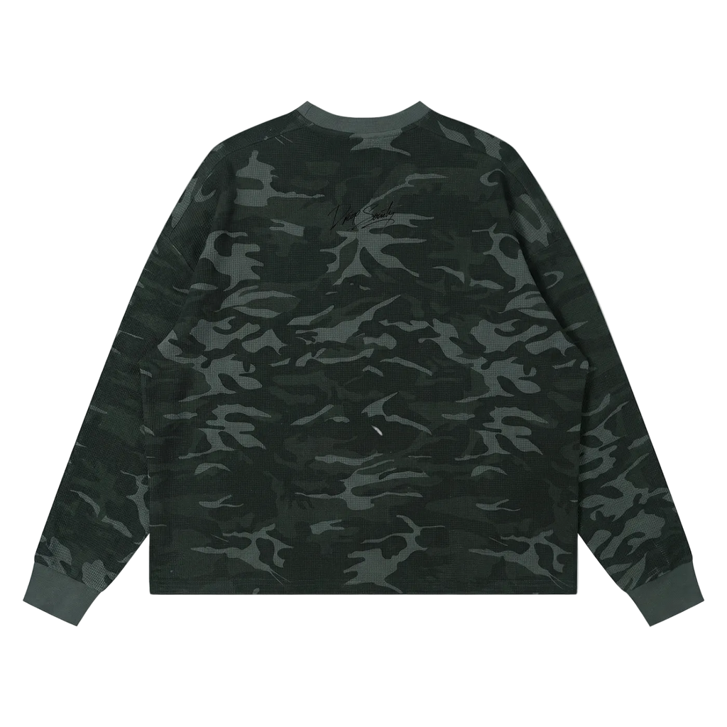Unisex Waffle Boxy Long Sleeve T-Shirt ODMPOD