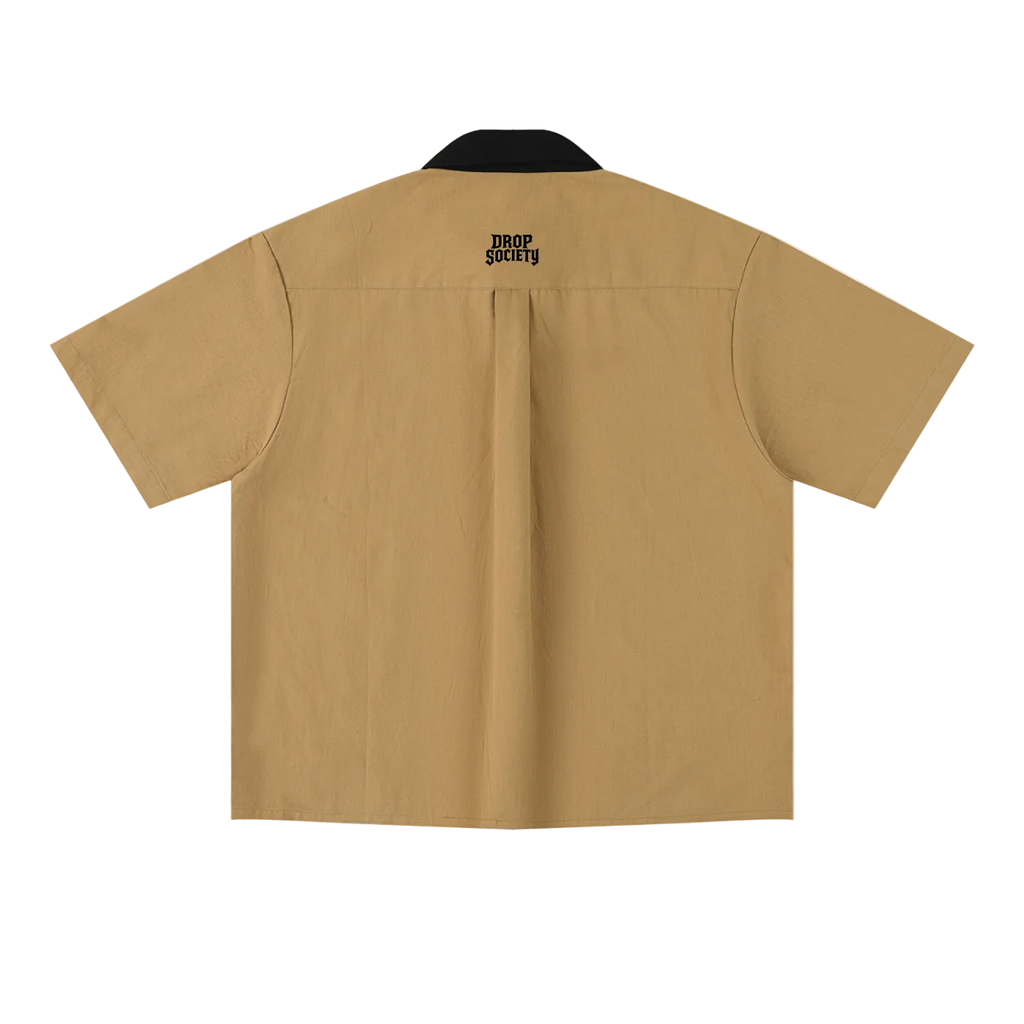 Unisex Color Block Short Sleeve Shirt ODMPOD