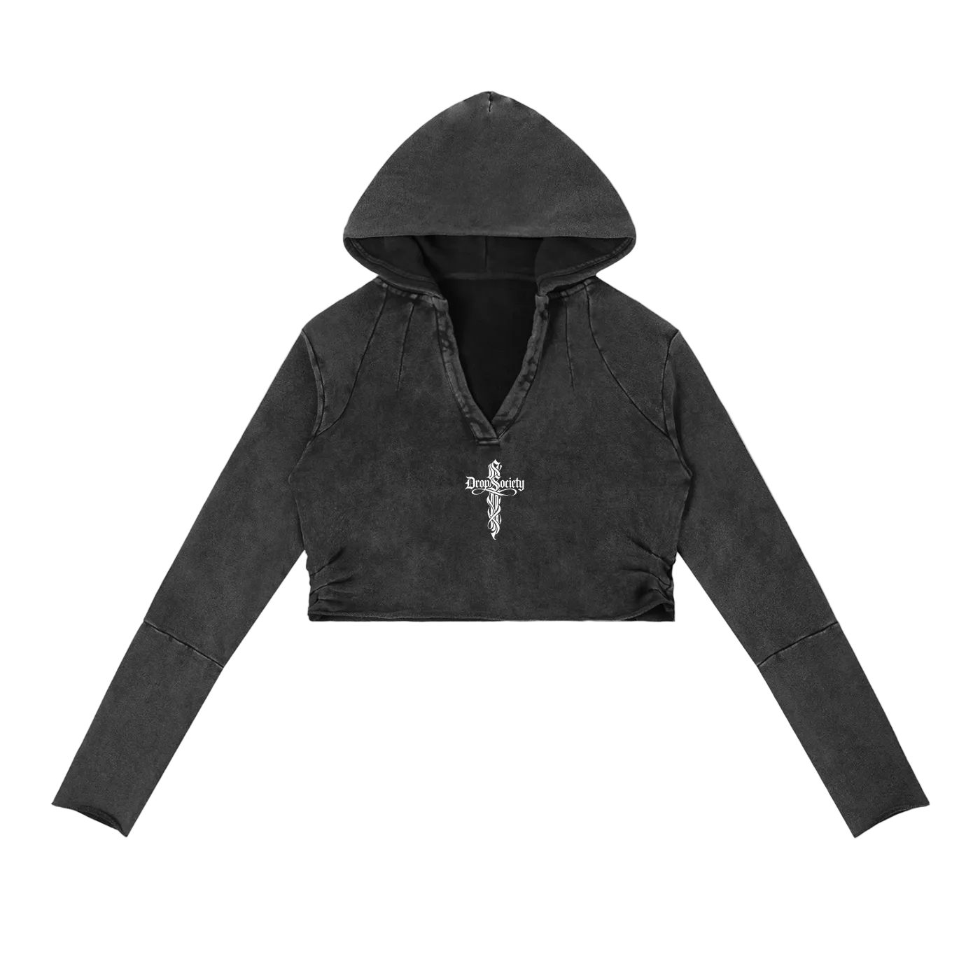 Perfect Sinner Vintage Washed Raw Edge Hoodie (Matches with pants) ODMPOD