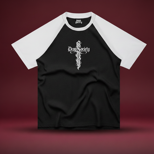 Signature Cross Contrast  Sleeve T-Shirt ODMPOD