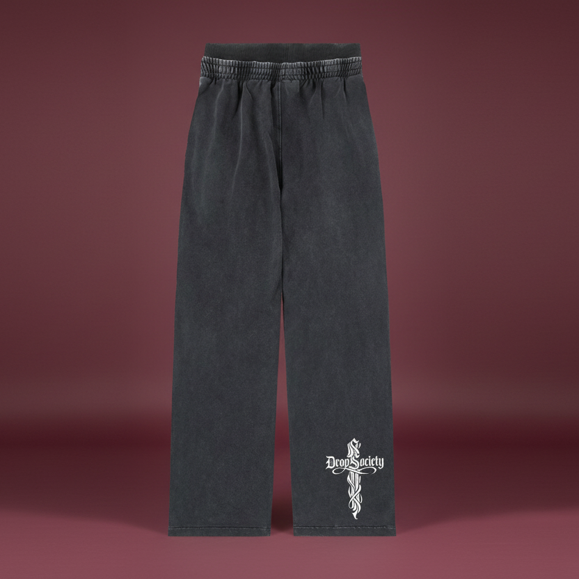 Perfect Sinner Vintage Washed Waist Pants (Matches with Hoodie) ODMPOD