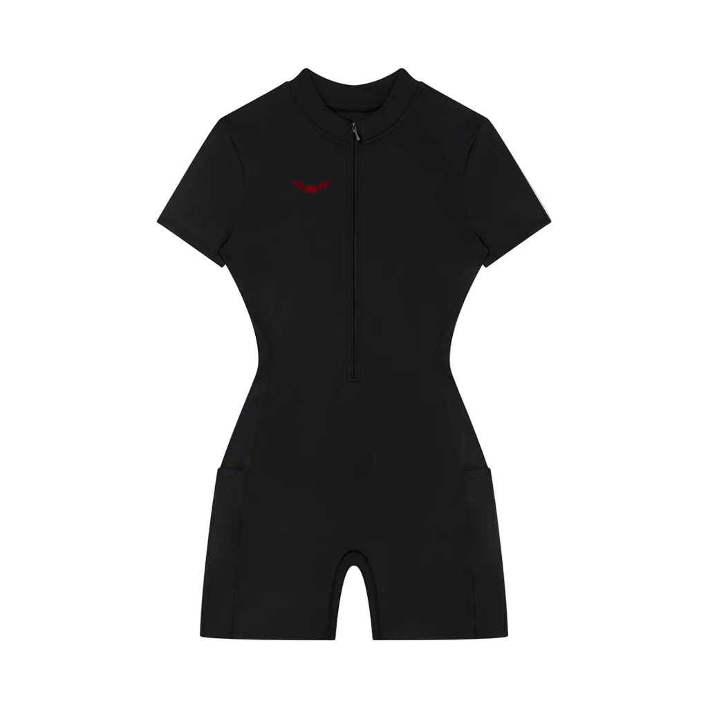 Sovereign Heart Quarter-Zip Short Sleeve Romper Drop Society