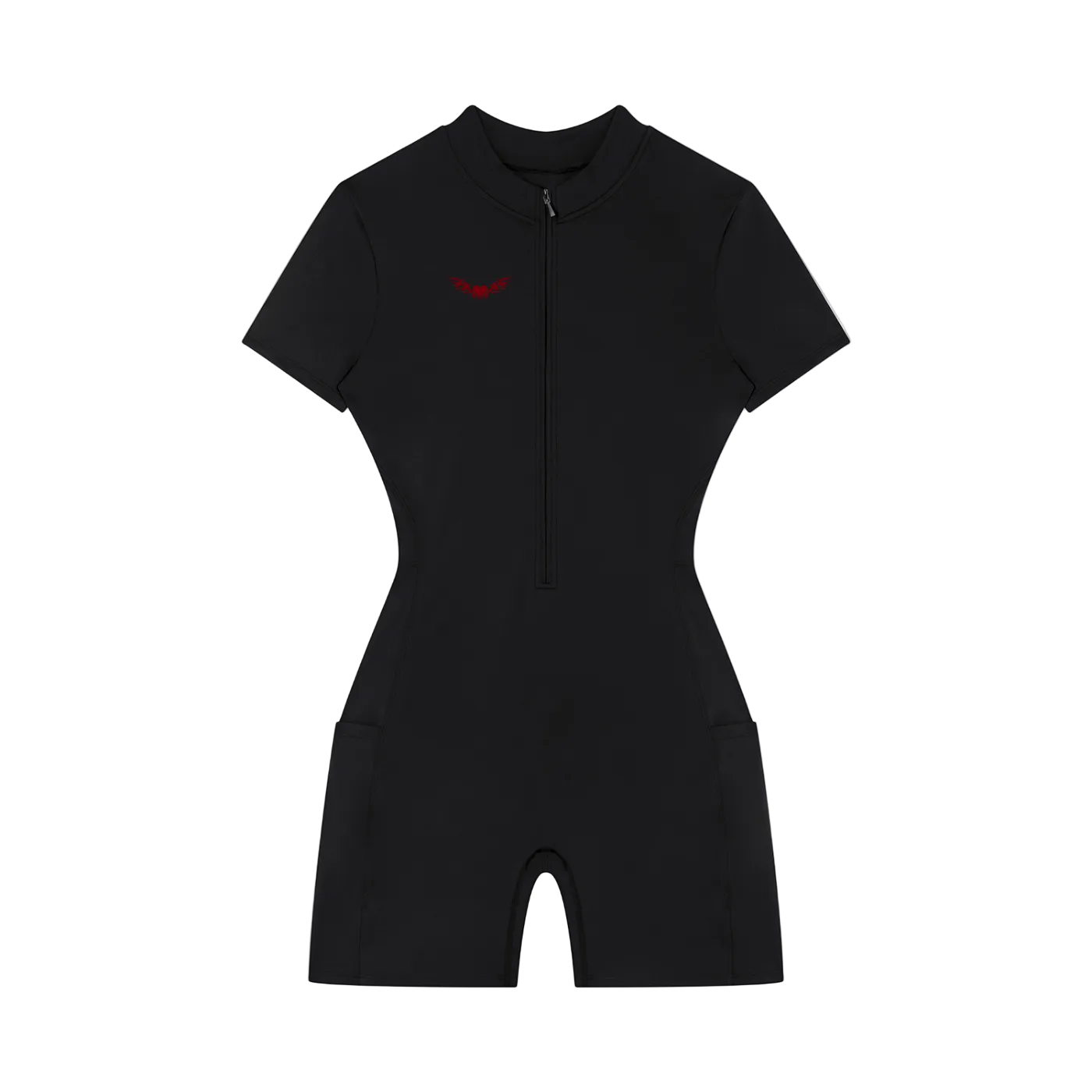 Sovereign Heart Quarter-Zip Short Sleeve Romper Drop Society
