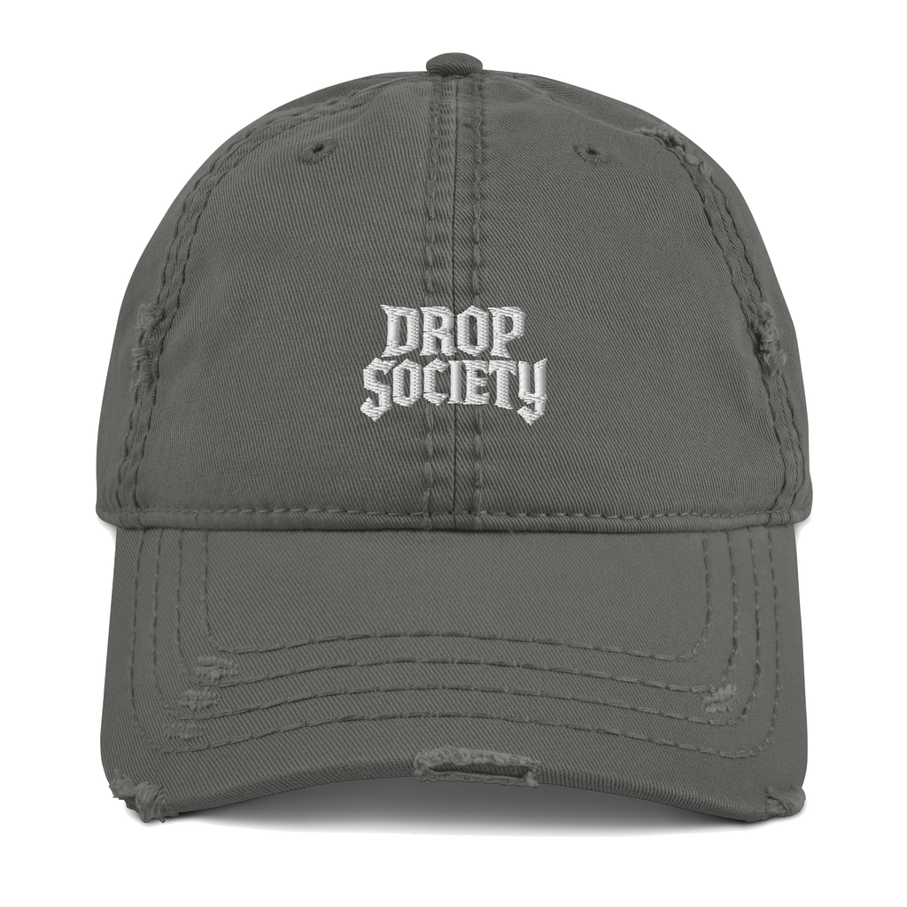 OFFICIAL DROP DISTRESSED DAD HAT Drop Society
