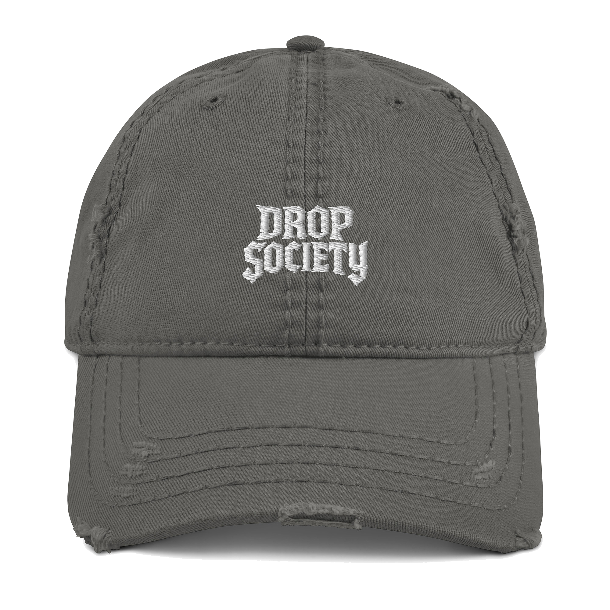 OFFICIAL DROP DISTRESSED DAD HAT Drop Society