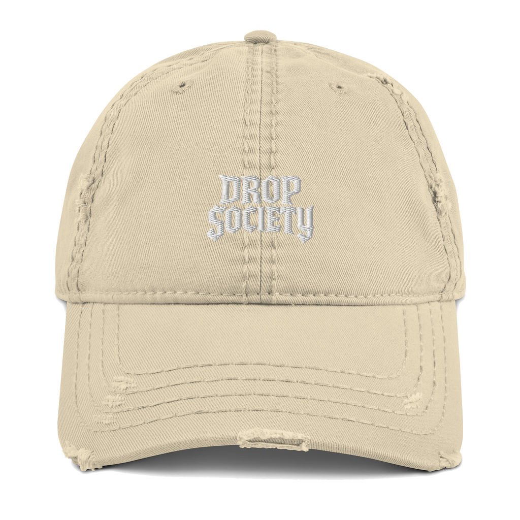 OFFICIAL DROP DISTRESSED DAD HAT Drop Society