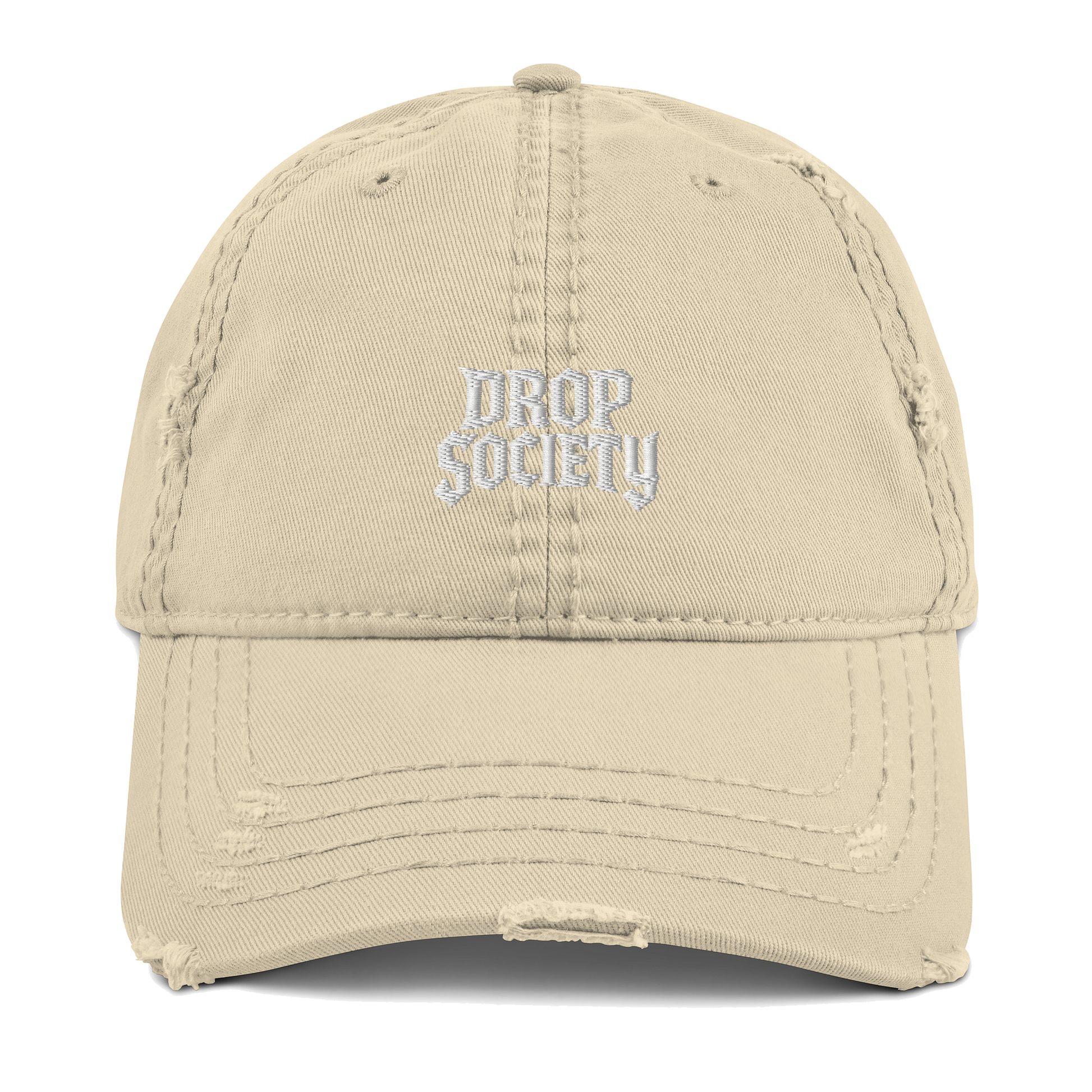 OFFICIAL DROP DISTRESSED DAD HAT Drop Society
