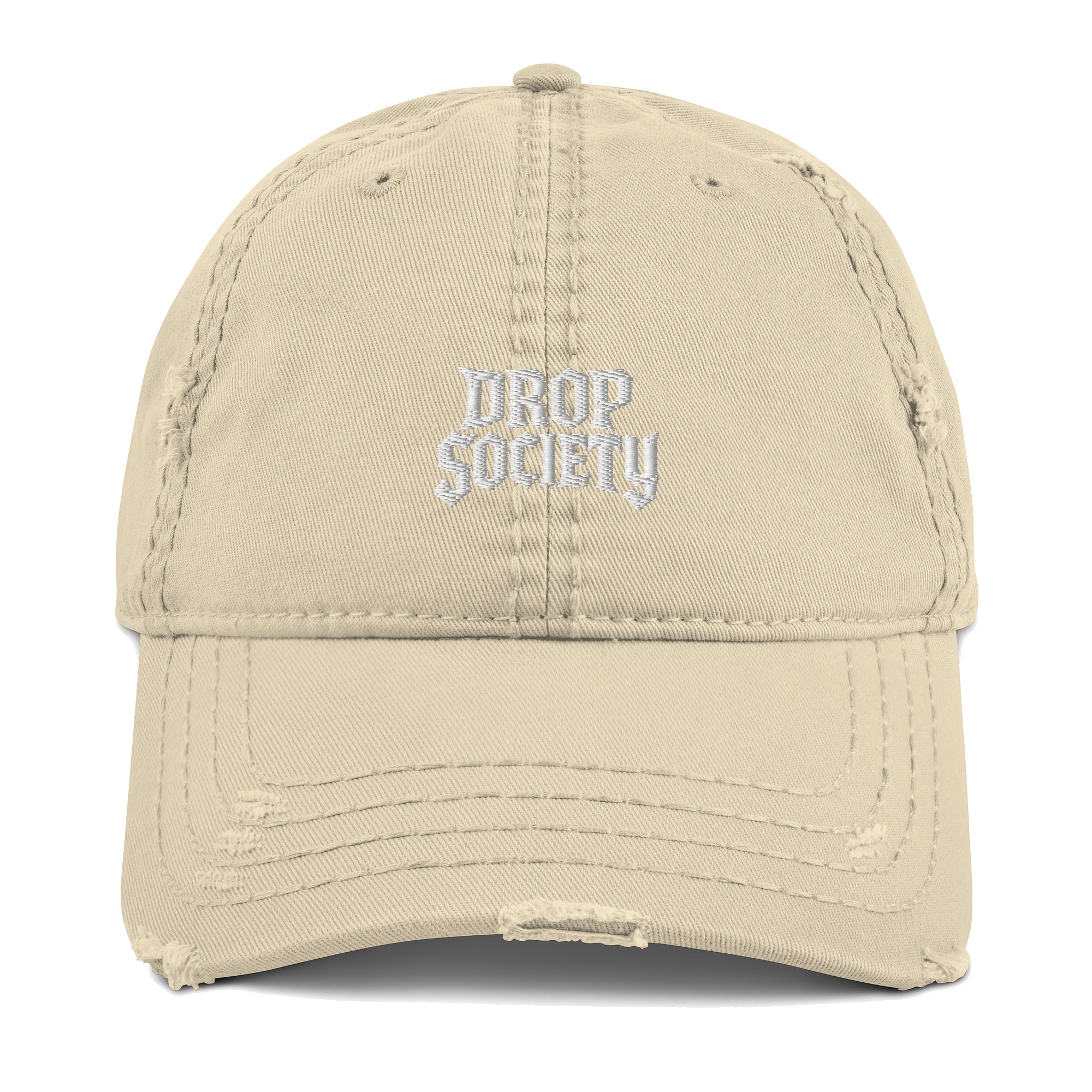 OFFICIAL DROP DISTRESSED DAD HAT Drop Society