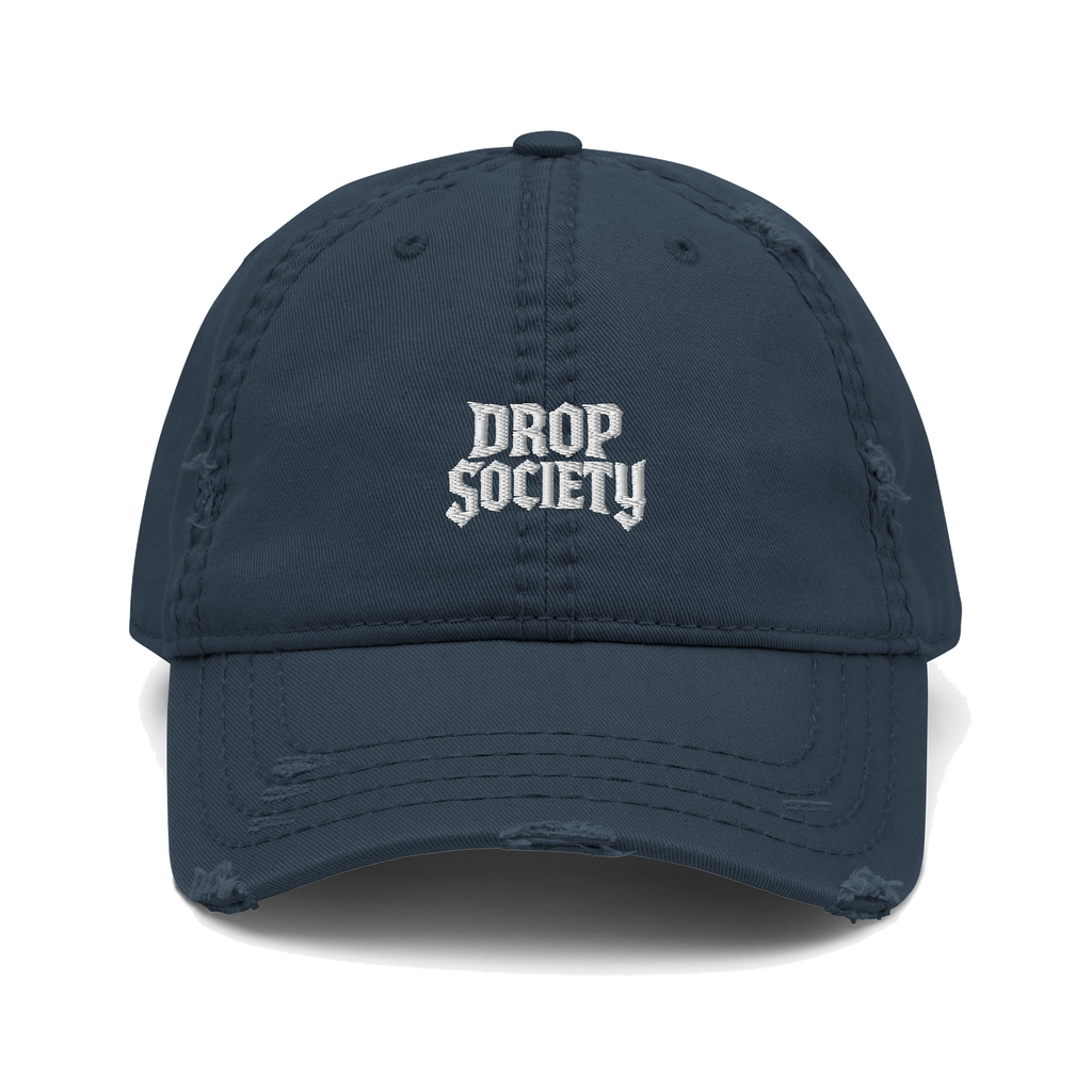 OFFICIAL DROP DISTRESSED DAD HAT Drop Society