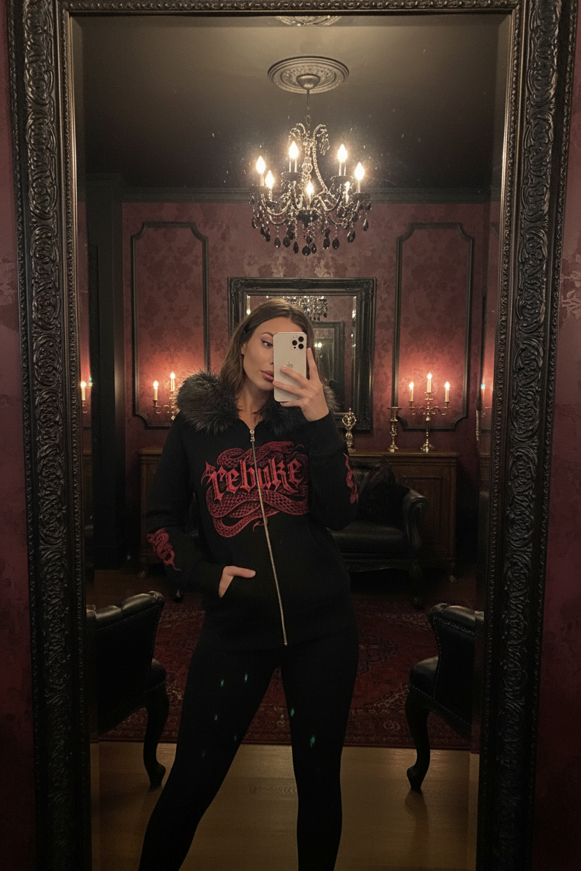 Drop Society Rebuke Fur Full-Zip Hoodie Drop Society