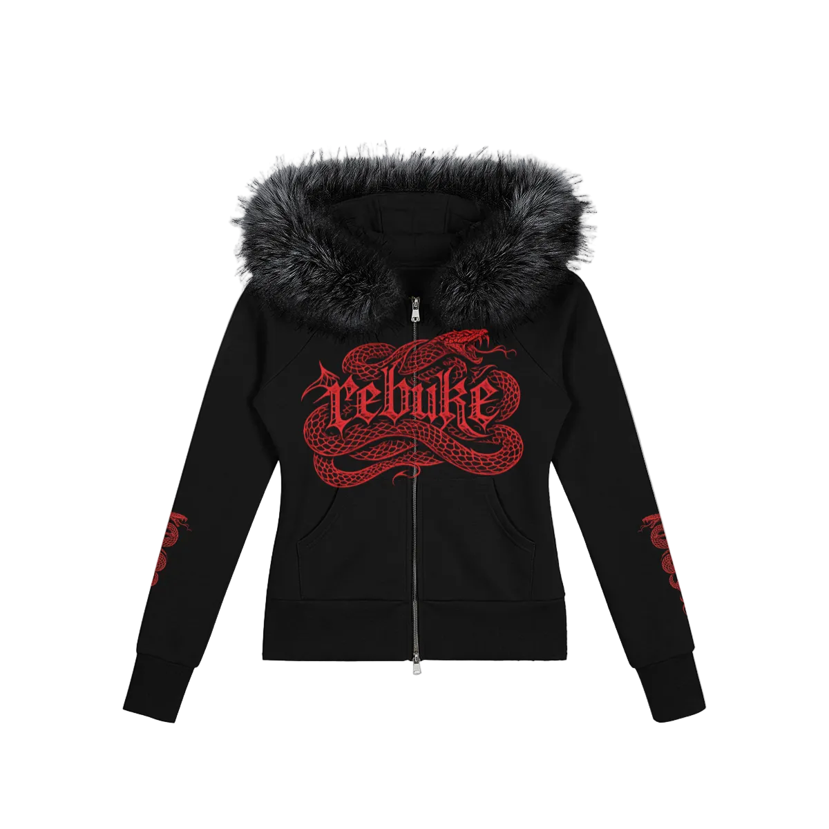 Drop Society Rebuke Drop Fur Full-Zip Hoodie PODpartner
